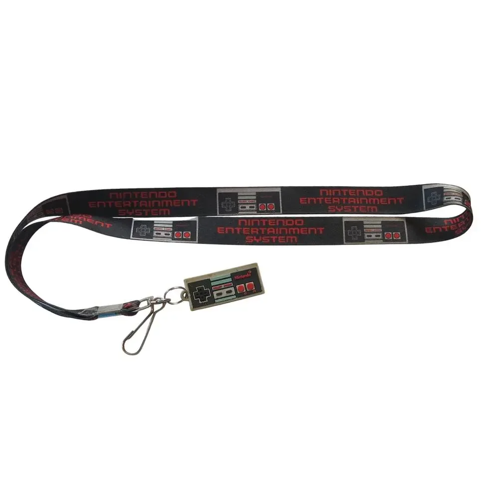 NINTENDO Controller Lanyard with Clip Video Games Logo Gaming